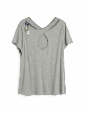 Lane Bryant Gray Athletic Tee NWT Size 22/24 Plus Size Short Sleeve Top